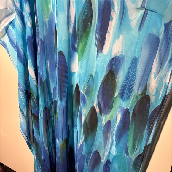 Peace By Lotta Stensson Feather Print Caftan - Picture 2 of 4